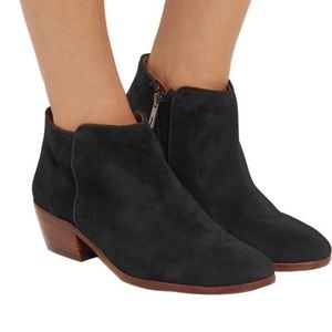 Franco Sarto Black Suede Ankle Boot